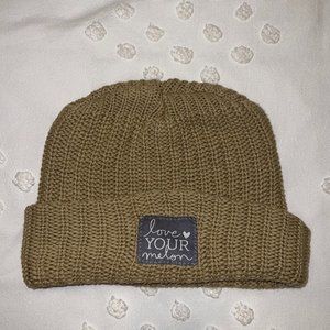 Tan Knit Love Your Melon Cuffed Beanie